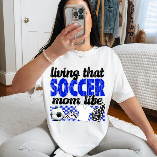 SOCCER MOM LIFE BLUE - DTF TRANSFER