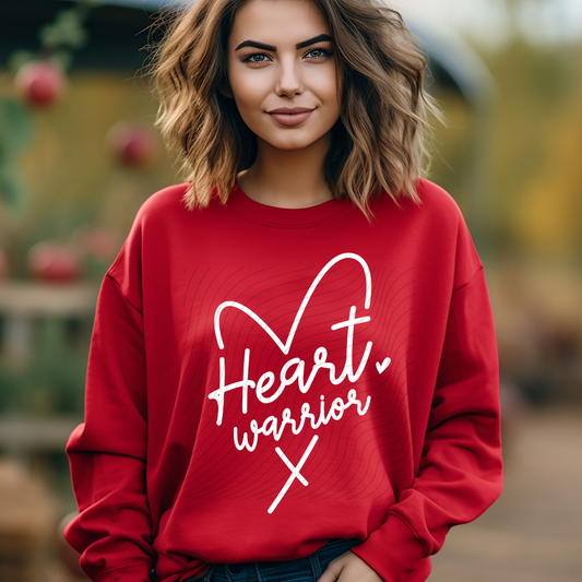 WARRIOR HEART WHT - DTF TRANSFER