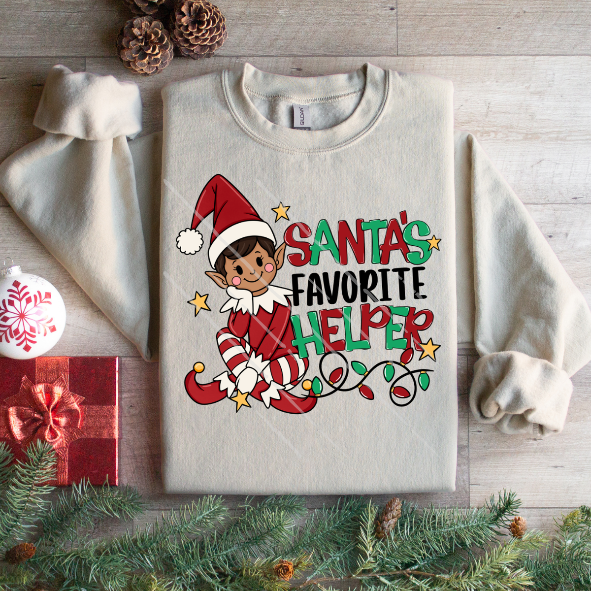 SANTAS FAVORITE HELPER BOY - DTF TRANSFER
