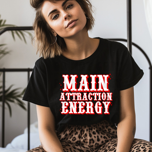 MAIN ATTRACTION ENERGY, RED - DTF TRANSFER