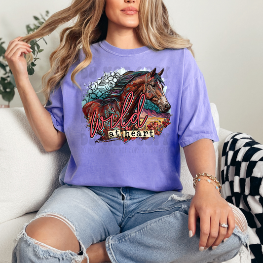 WILD AT HEART HORSE - DTF TRANSFER
