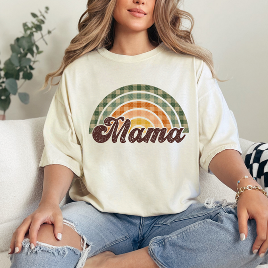 MAMA CHECKERED RAINBOW - DTF TRANSFER