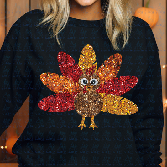 TURKEY - FAUX SEQUINS  - DTF TRANSFER