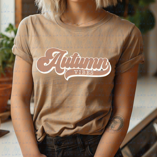 AUTUMN VIBES VARSITY SCRIPT - DTF TRANSFER