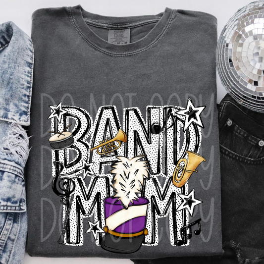 BAND MOM, PURPLE - DTF TRANSFER