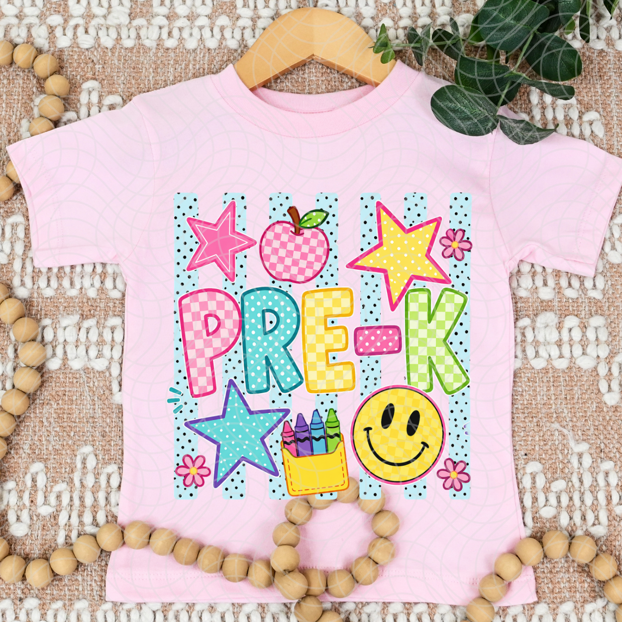 PRE K POLKA DOT STRIPES - DTF TRANSFER