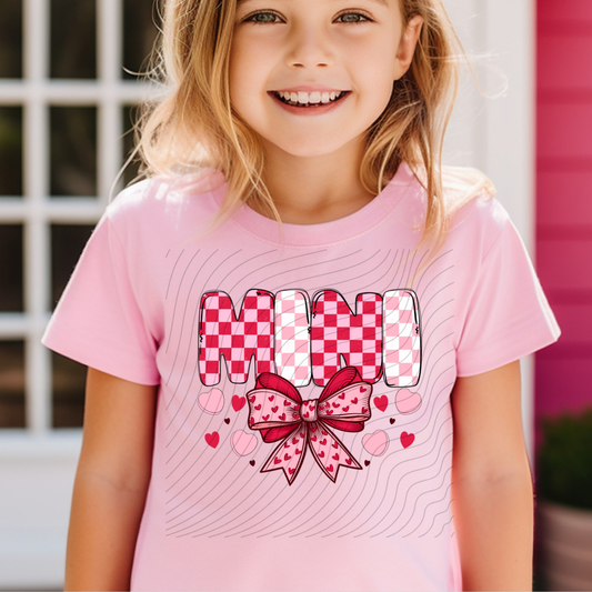 MINI PINK RED CHECK - DTF TRANSFER