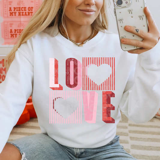 LOVE STRIPED - DTF TRANSFER