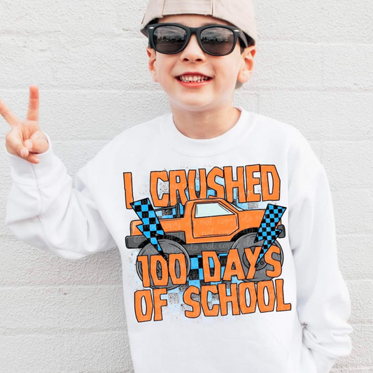 CRUSHED 100 DAYS ORANGE - DTF TRANSFER