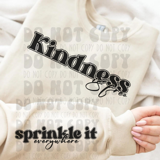 KINDNESS IS FREE - BLACK - DTF TRANSFER