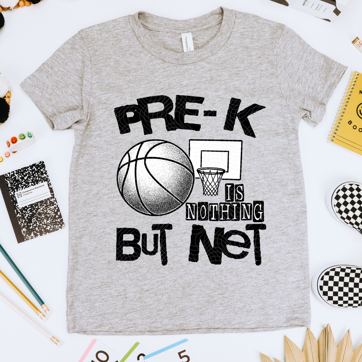NOTHING BUT NET BLK, PRE K - DTF TRANSFER