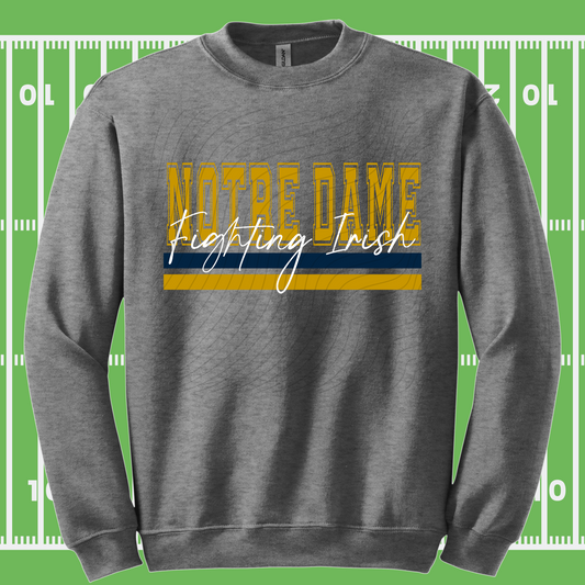 ND GOLD STRIPE AND SCRIPT - DTF TRANSFER