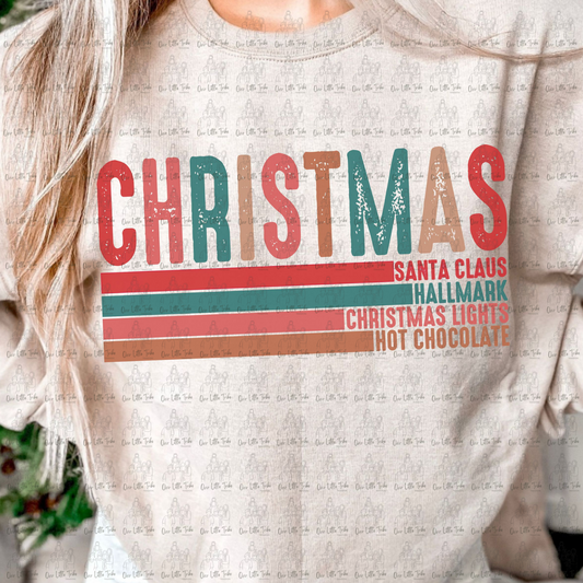 CHRISTMAS STRIPES - DTF TRANSFER