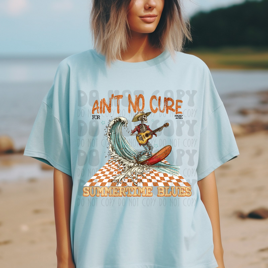 AINT NO CARE SUMMERTIME BLUES - DTF TRANSFER