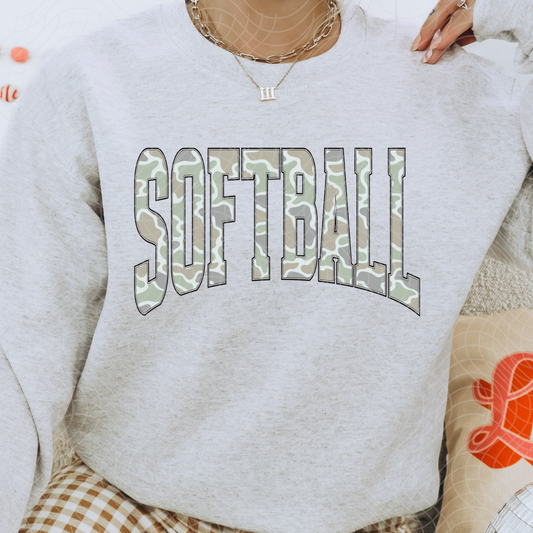 SOFTBALL LIGHT CAMO - DTF TRANSFER