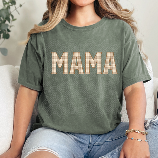 MAMA BROWN CHECKERED - DTF TRANSFER