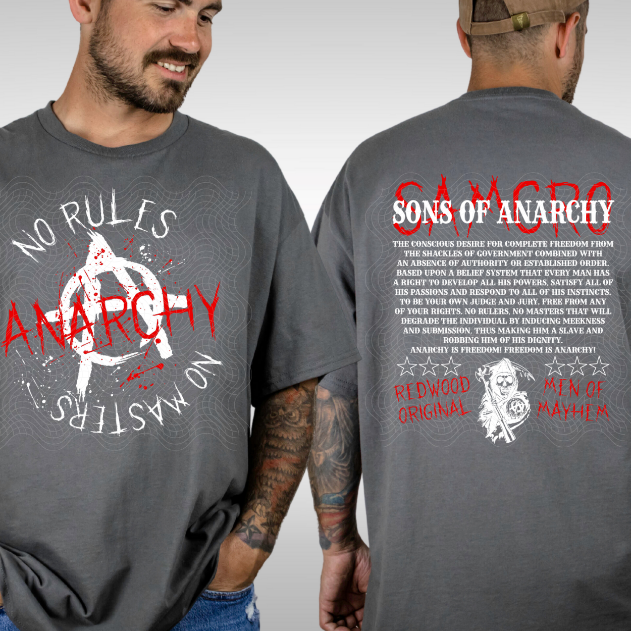 SOA WHITE - FRONT AND BACK - DTF TRANSFER