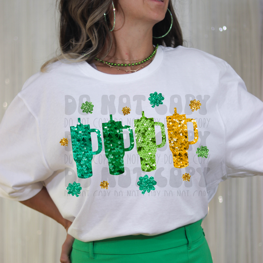 LUCKY SEQUIN CUPS - DTF TRANSFER