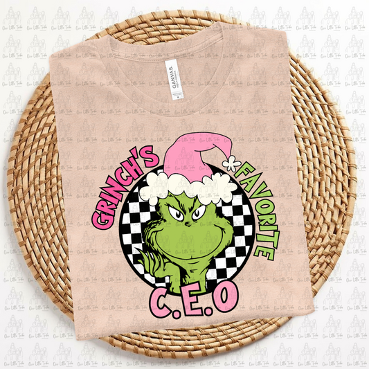 GREEN GUY FAV CEO - PINK - DTF TRANSFER