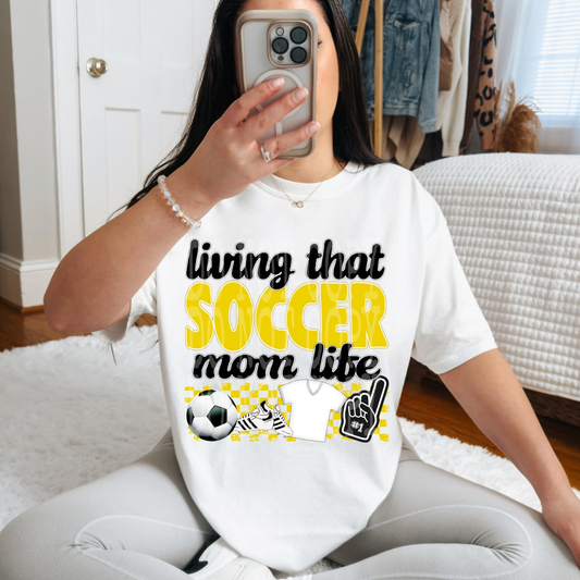 SOCCER MOM LIFE YELLOW - DTF TRANSFER