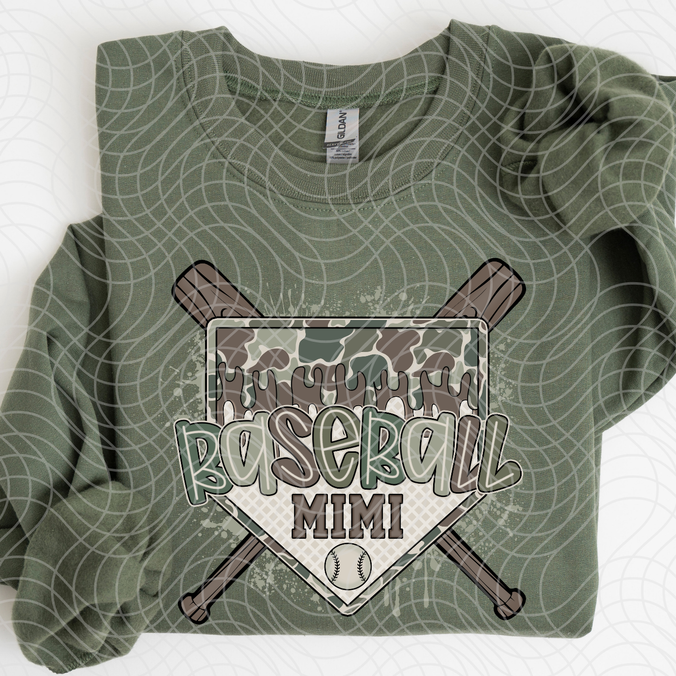 BASEBALL MIMI CAMO - DTF TRANSFER