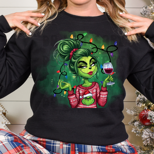 WINE GREEN GUY - DTF TRANSFER