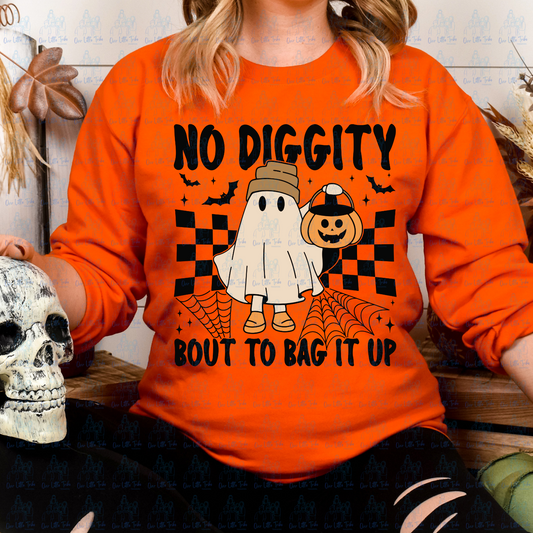 NO DIGGITY PUMPKIN BUCKET - DTF TRANSFER
