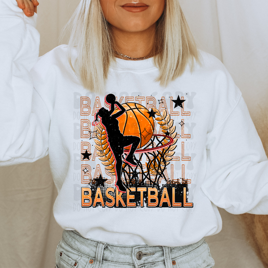 BASKETBALL VINTAGE GIRL - DTF TRANSFER