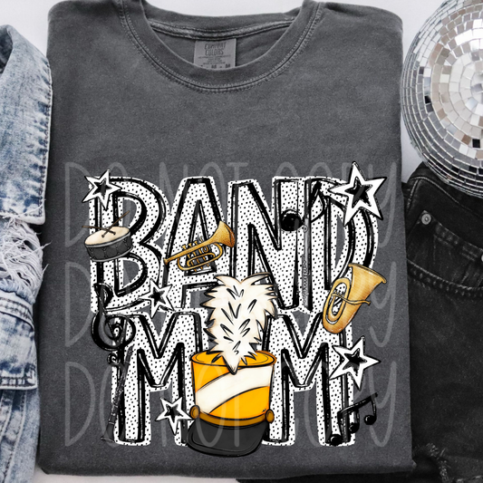 BAND MOM, YELLOW - DTF TRANSFER
