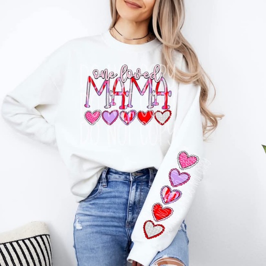 ONE LOVED MAMA W/ SLEEVE - DTF TRANSFER