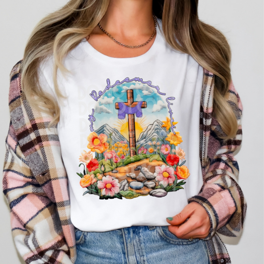 MY REDEEMER LIVES - FAUX EMBROIDERY - DTF TRANSFER