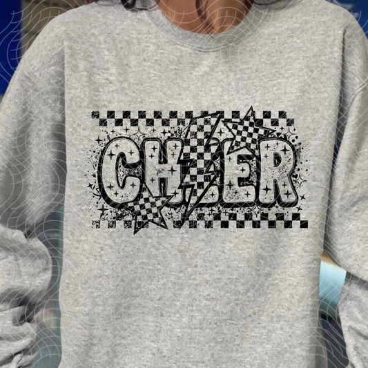 CHEER BLACK - DTF TRANSFER