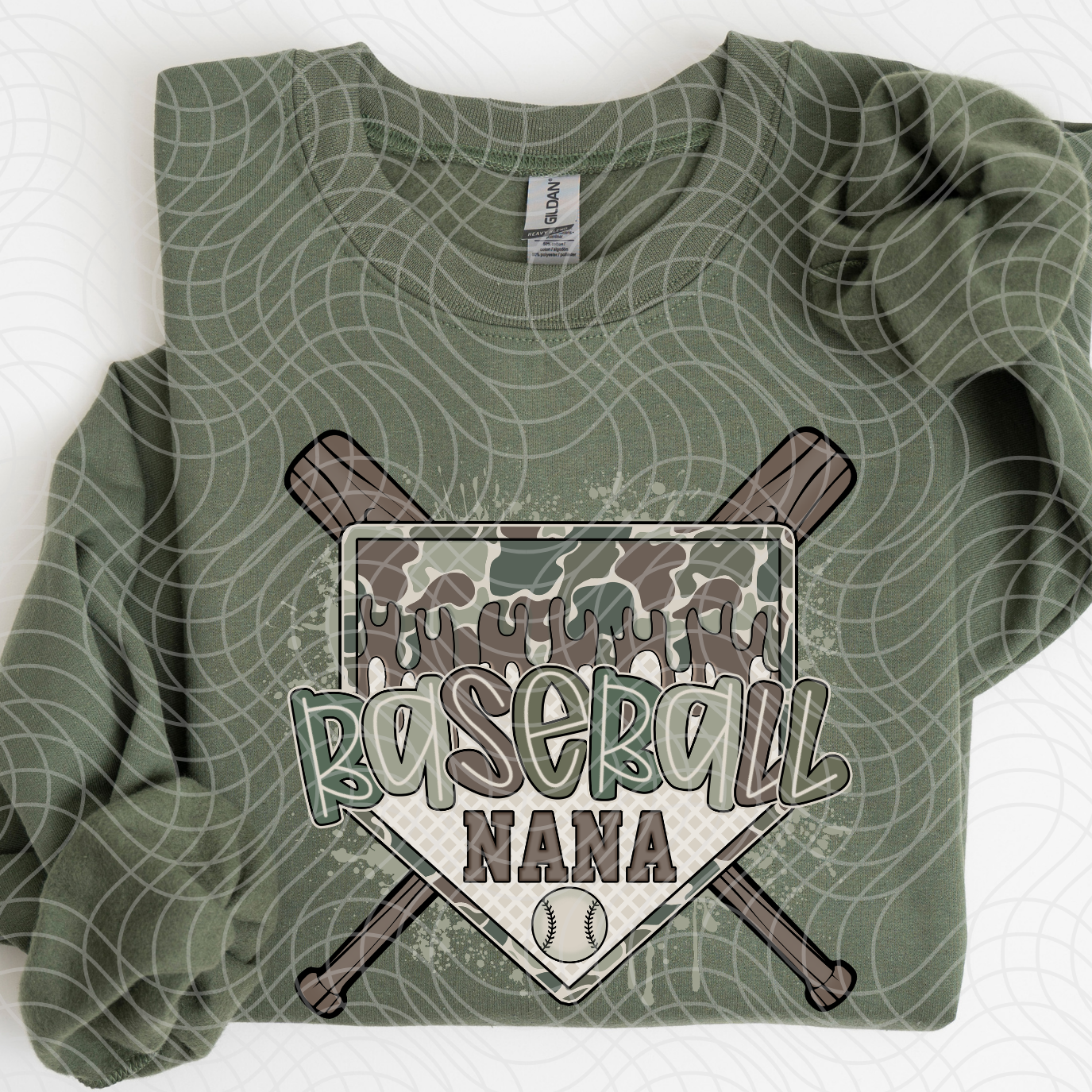 BASEBALL NANA CAMO - DTF TRANSFER