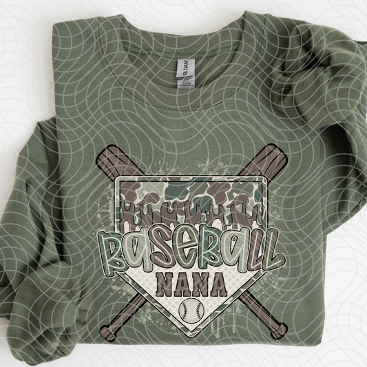 BASEBALL NANA CAMO - DTF TRANSFER