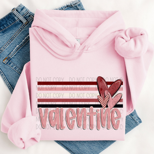 RETRO STRIPE VALENTINE - DTF TRANSFER