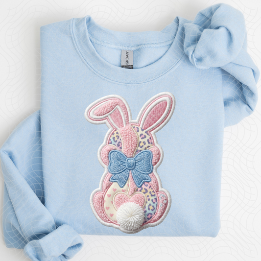 FAUX YARN BUNNY BOW - DTF TRANSFER