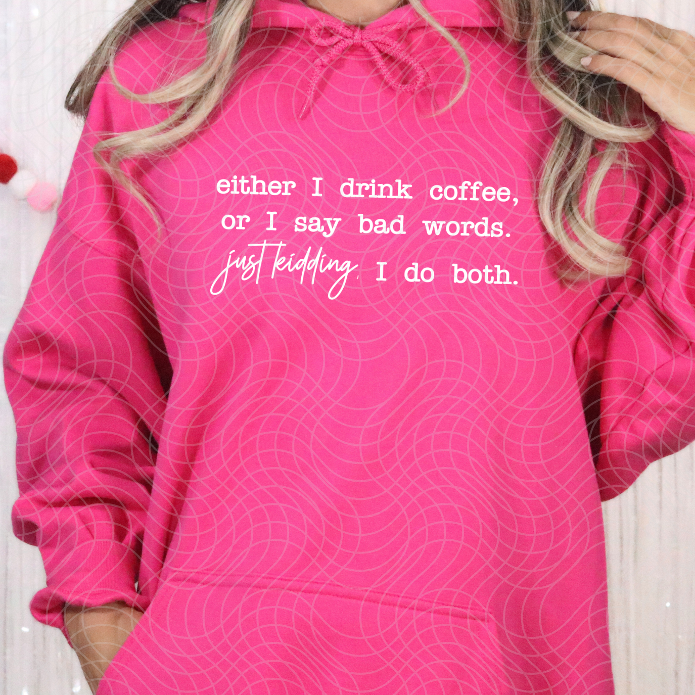DRINK COFFEE AND SAY BAD WORDS WHT - DTF TRANSFER