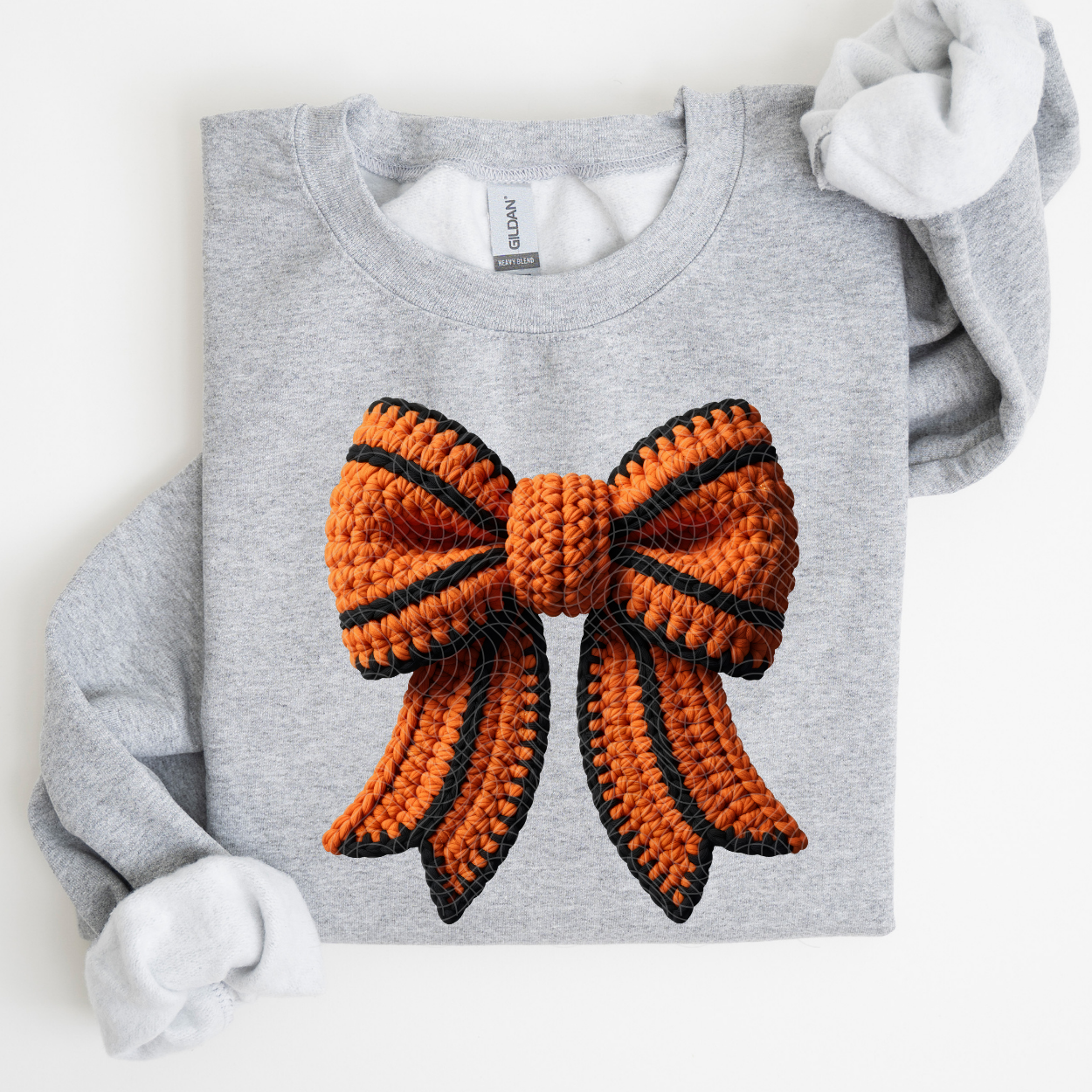 FAUX YARN BASKETBALL BOW - DTF TRANSFER