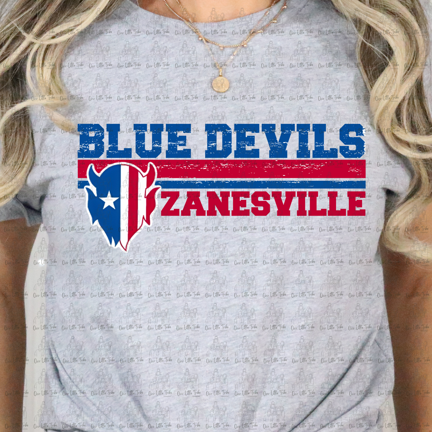 BLUE DEVILS DISTRESSED - DTF TRANSFER