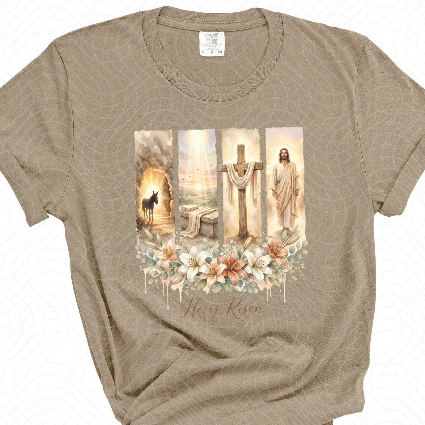 HE IS RISEN WATERCOLORS - DTF TRANSFER