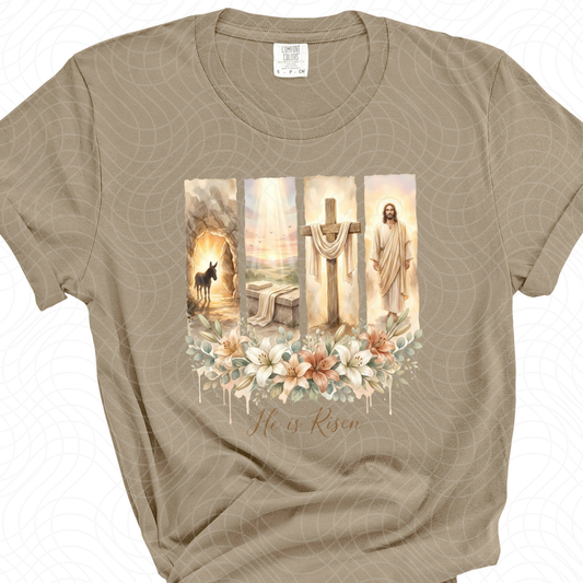 HE IS RISEN WATERCOLORS - DTF TRANSFER
