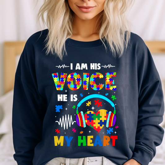 I AM HIS VOICE, WHT WRITING - DTF TRANSFER