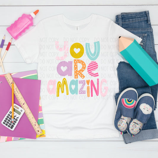 YOU ARE AMAZING DOODLE LETTERS - DTF TRANSFER