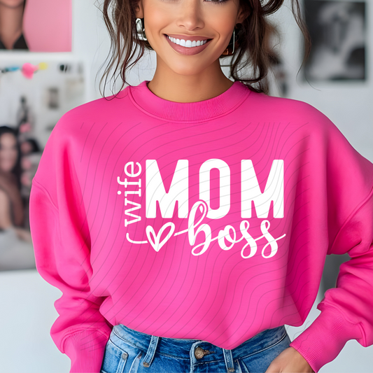 WIFE MOM BOSS - DTF TRANSFER