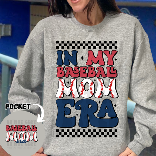 BASEBALL MOM ERA W/POCKET - DTF TRANSFER