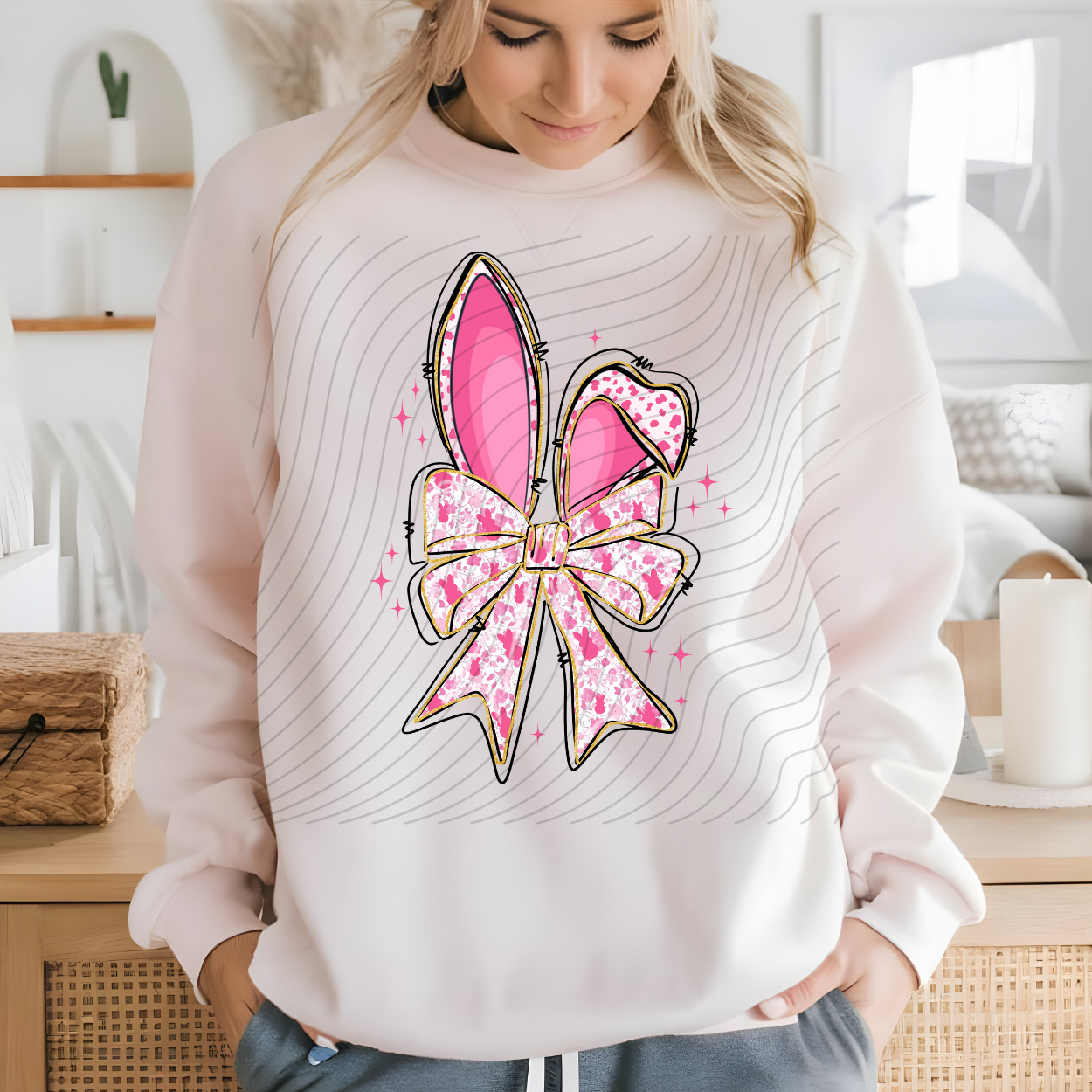 BOW BUNNY EARS - DTF TRANSFER