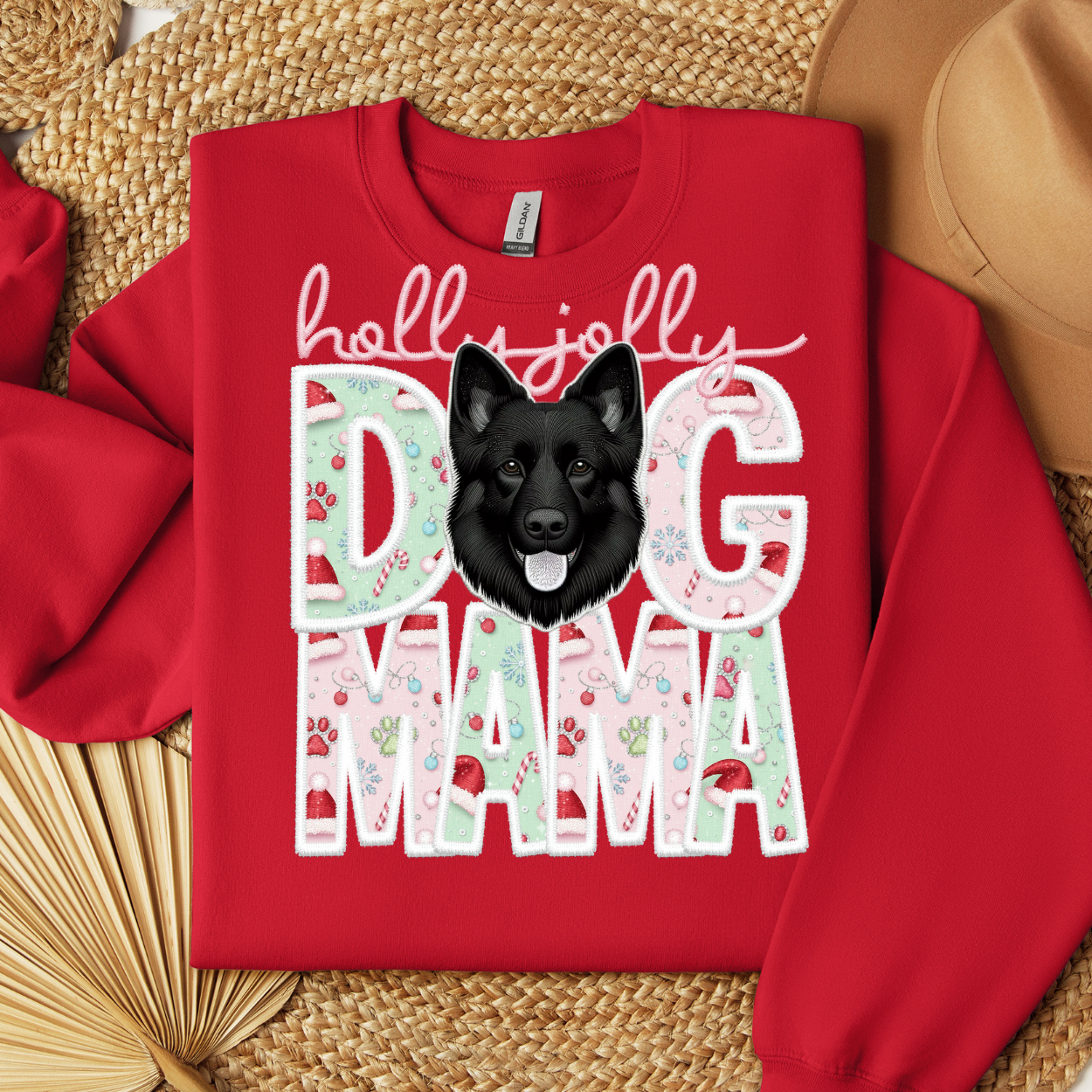 HOLLY JOLLY DOG MAMA - DTF TRANSFER
