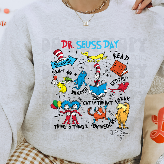 SEUSS DAY COLLAGE - DTF TRANSFER