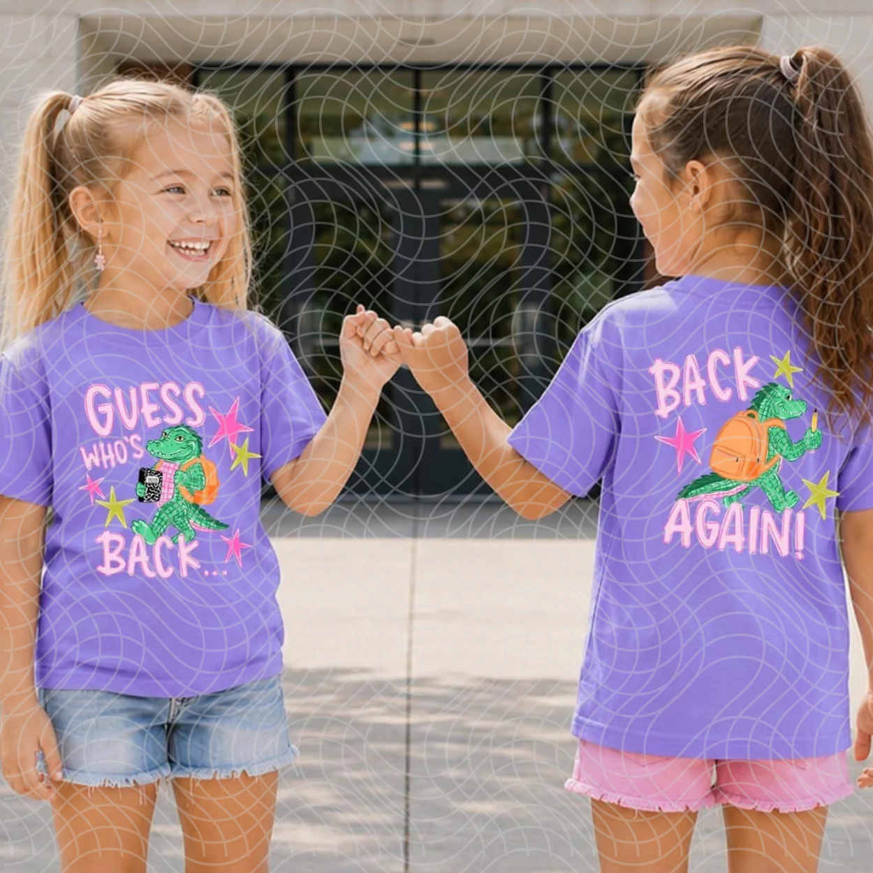 GUESS WHO'S BACK, GIRL - FRONT AND BACK - DTF TRANSFER