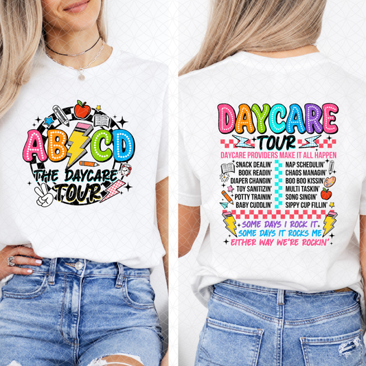 ABCD TOUR - FRONT AND BACK - DTF TRANSFER